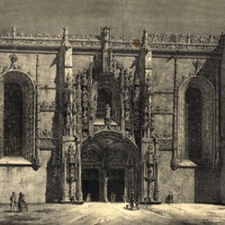 Fachada lateral da igreja do convento dos Jeronymos, em Belem